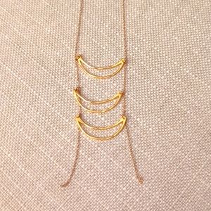 Stella & Dot Gold Tone Ladder Necklace